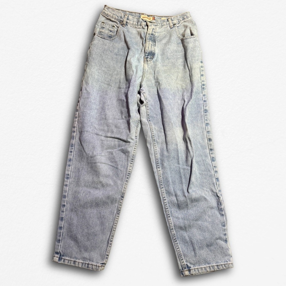 Vintage Crossroads Relaxed Fit Jeans Light‎ Wash High Rise Tapered 14S Cotton